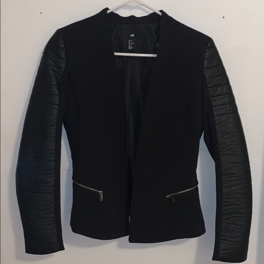 H&M Blazer with Faux Leather Lining
